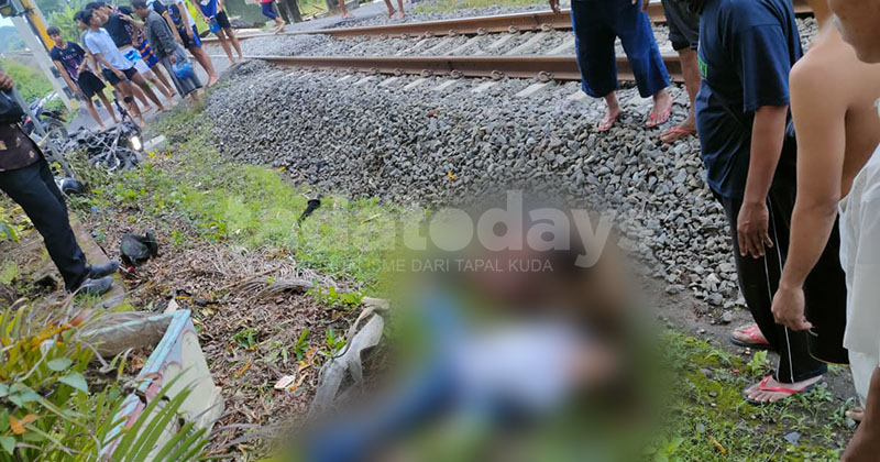 Pemotor Tersambar KA di Pelintasan tanpa Palang Pintu Pilang Probolinggo, Satu Meninggal