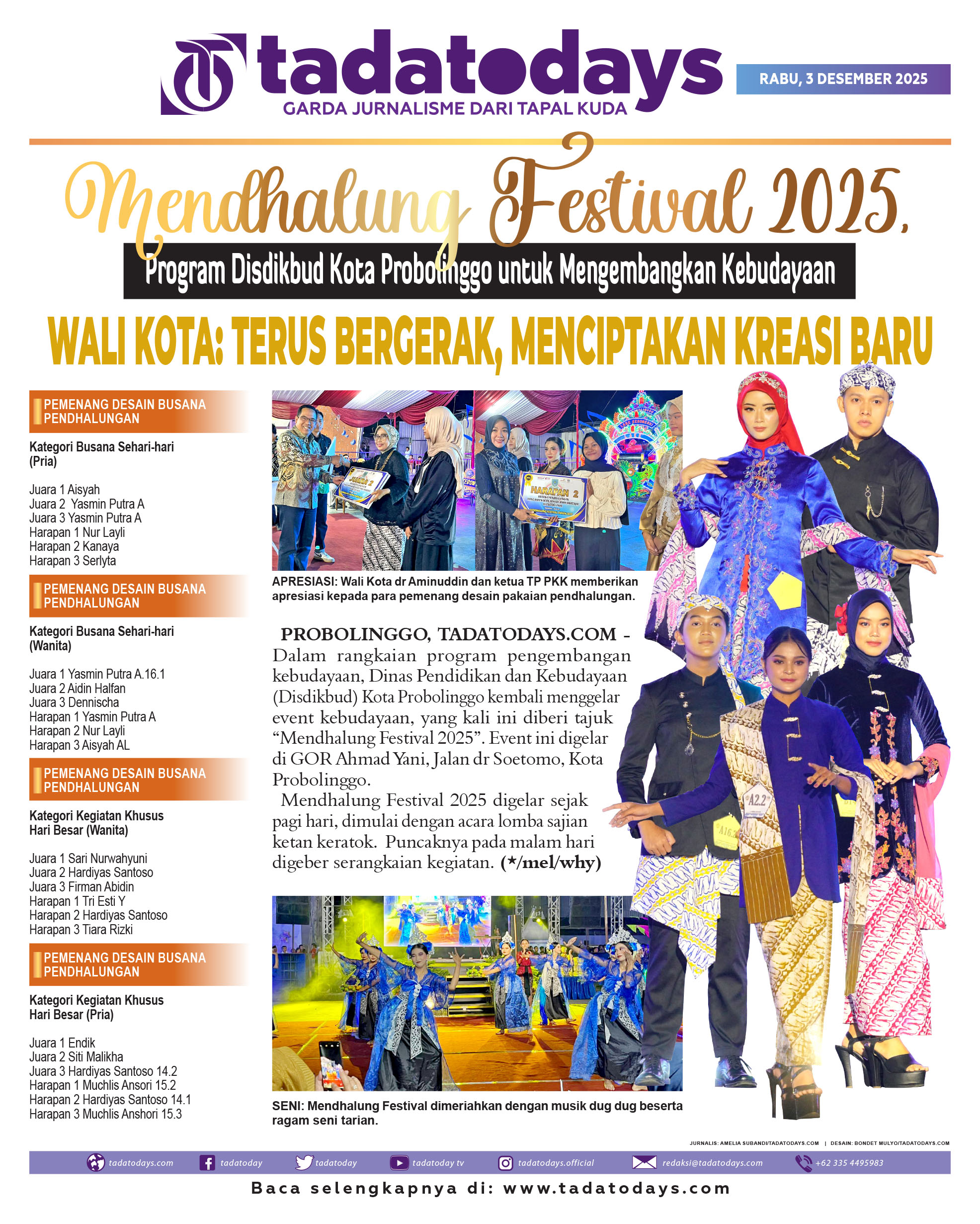 Mendhalung Festival 2025, Program Disdikbud Kota Probolinggo untuk Kembangkan Kebudayaan