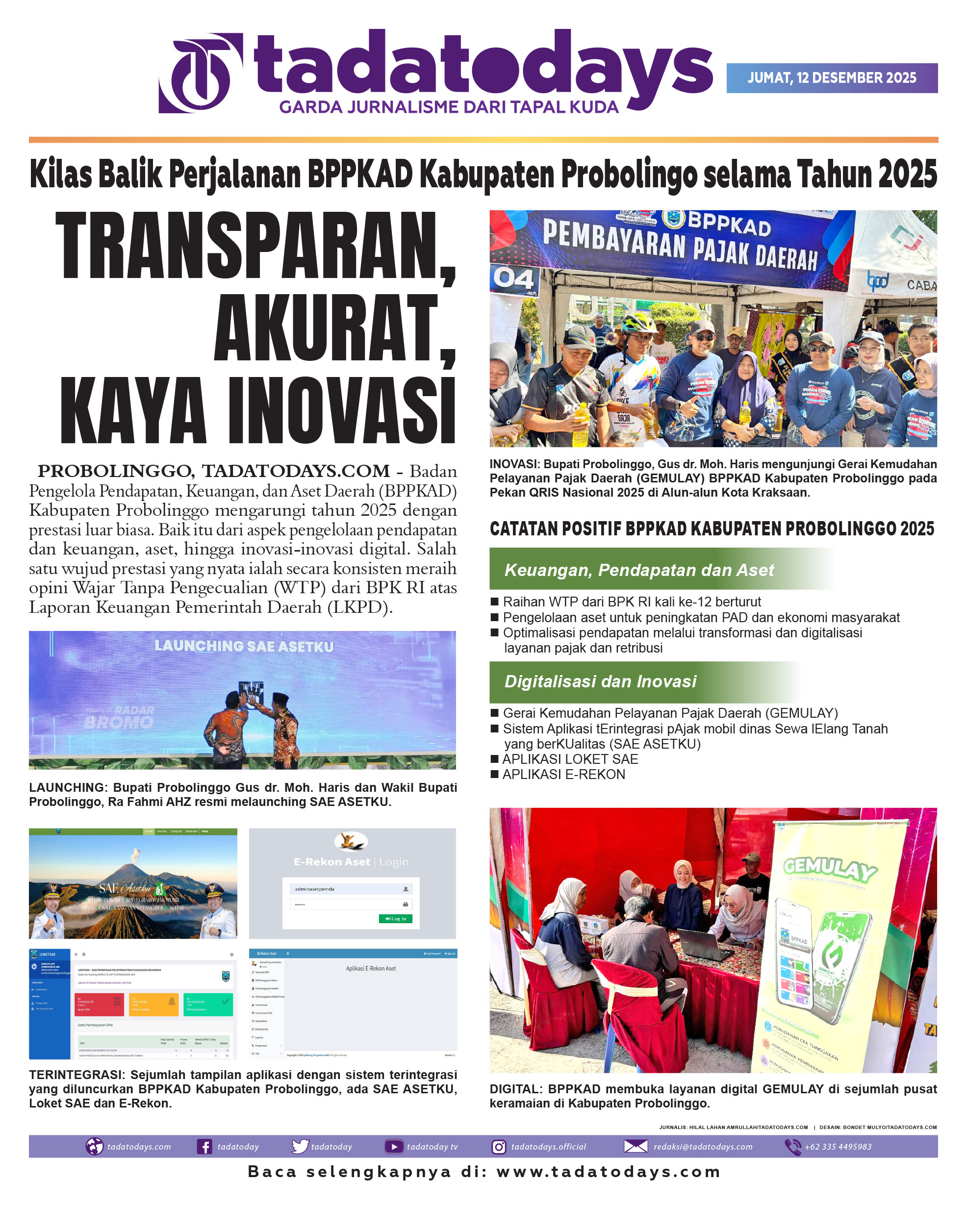 Kilas Balik Perjalanan BPPKAD Kabupaten Probolingo selama 2025