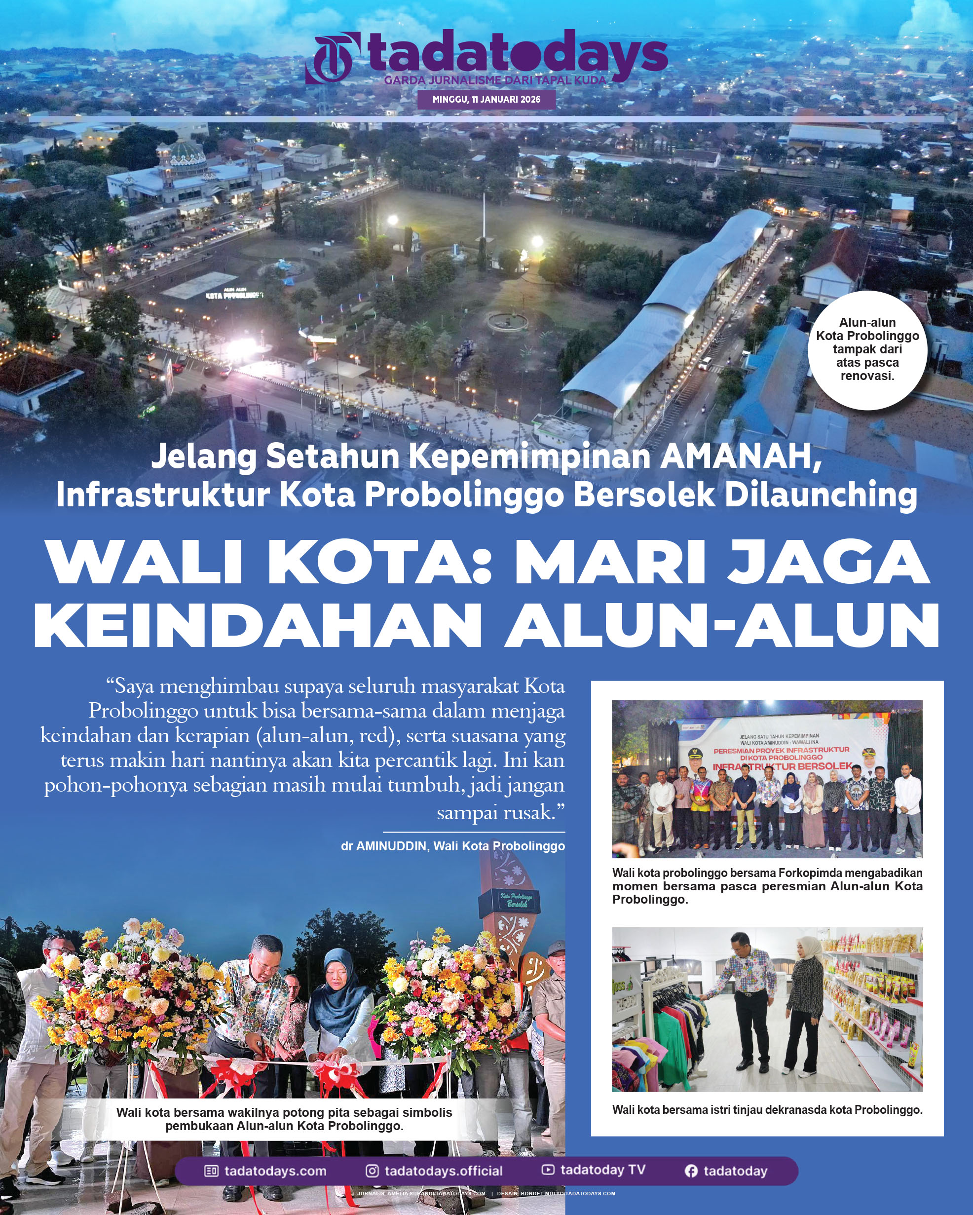 Menjelang Setahun Kepemimpinan AMANAH, Infrastruktur Kota Probolinggo Bersolek Dilaunching