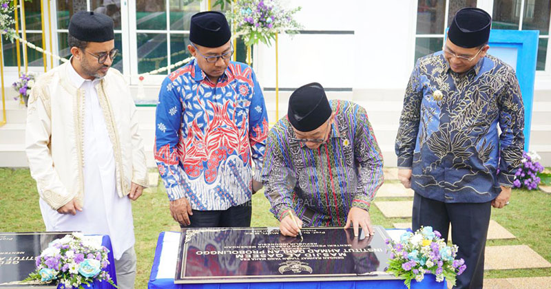 Menteri Dikdasmen Prof Abdul Mu’ti Resmikan Masjid Al Qasem dan Gedung Kuliah Bersama IAD Probolinggo