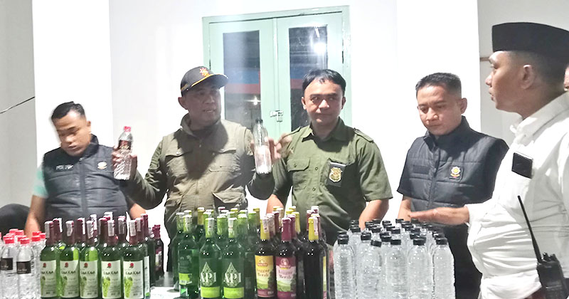 Operasi di Maron, Satpol PP Kabupaten Probolinggo Sita 512 Botol Miras Berbagai Merek