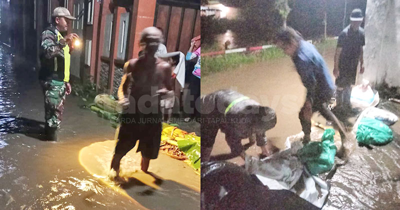 Hujan di Hulu dan Air Laut Pasang, Desa Pajurangan Gending Probolinggo Banjir