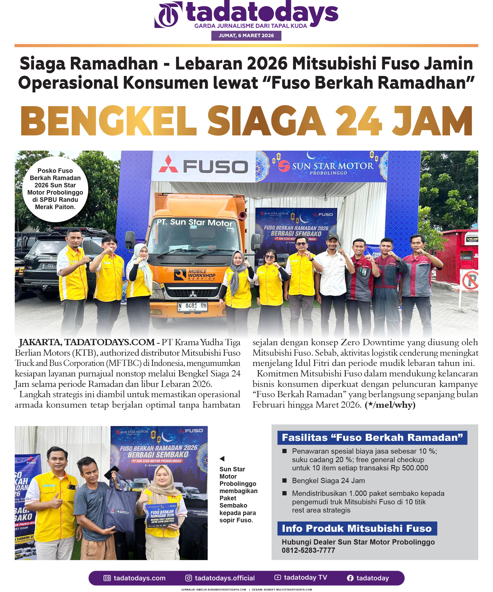 Siaga Ramadhan - Lebaran 2026 Mitsubishi Fuso Jamin Operasional Konsumen melalui “Fuso Berkah Ramadhan”