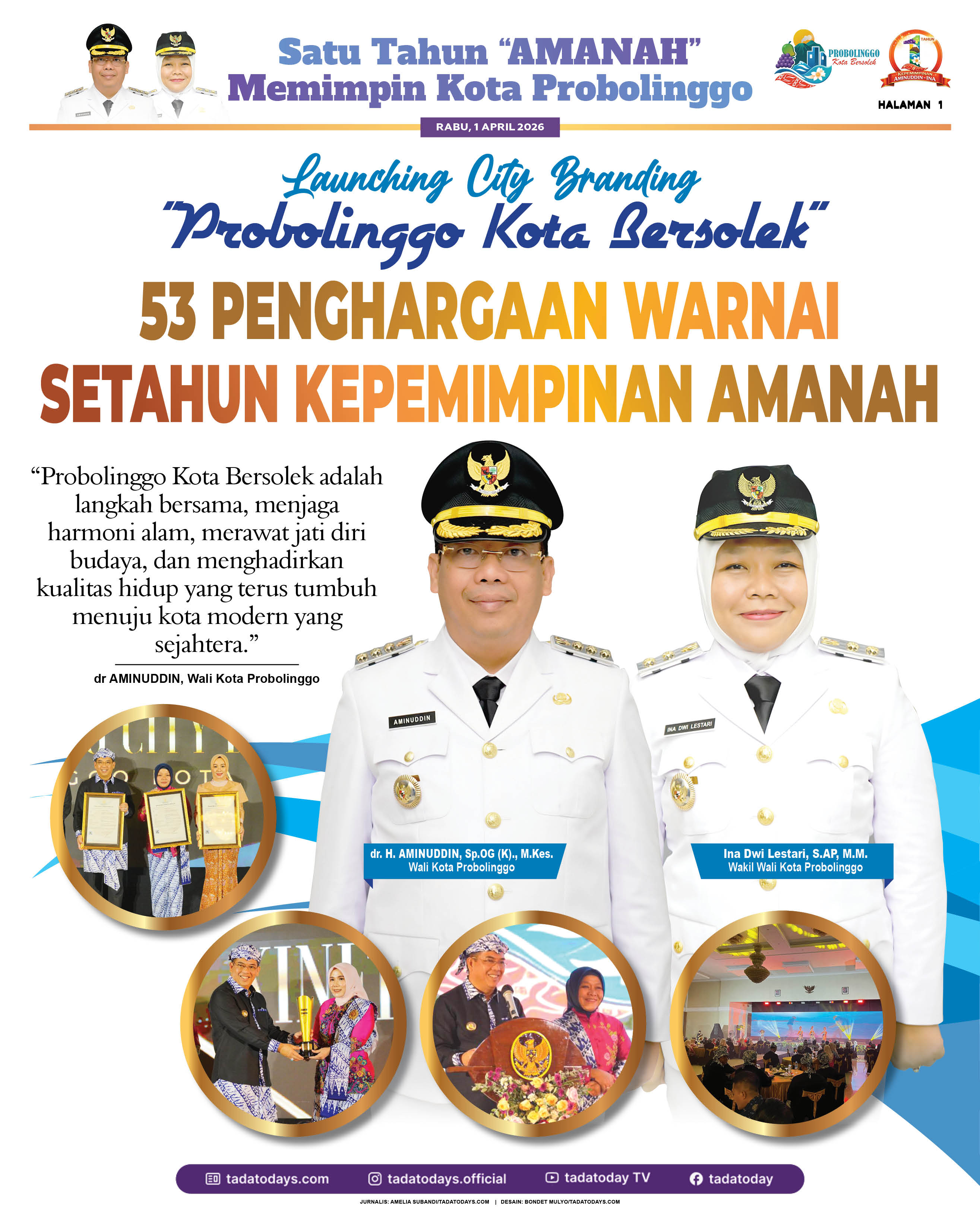 Satu Tahun “AMANAH” Pimpin Kota Probolinggo, Launching City Branding “Probolinggo Kota Bersolek”