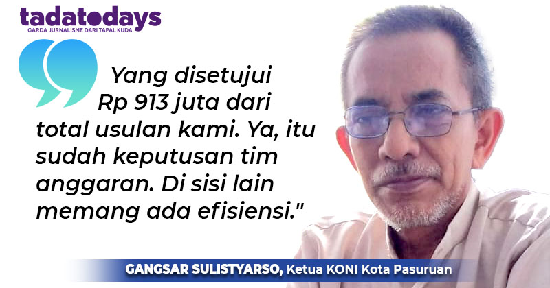 Hibah KONI Kota Pasuruan Tahun 2026 Anjlok Jadi Rp 913 Juta, Cabor Kecewa