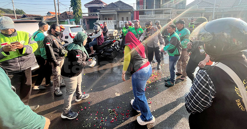 Ojol Pasuruan Doa Bersama untuk Rekan yang Gugur di Jalan, Serukan Perlindungan BPJS Ketenagakerjaan