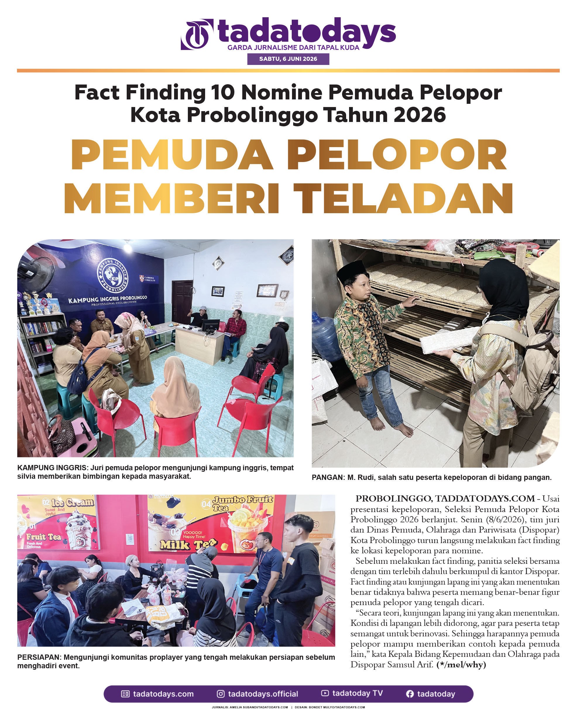 Fact Finding 10 Nomine Pemuda Pelopor Kota Probolinggo 2026