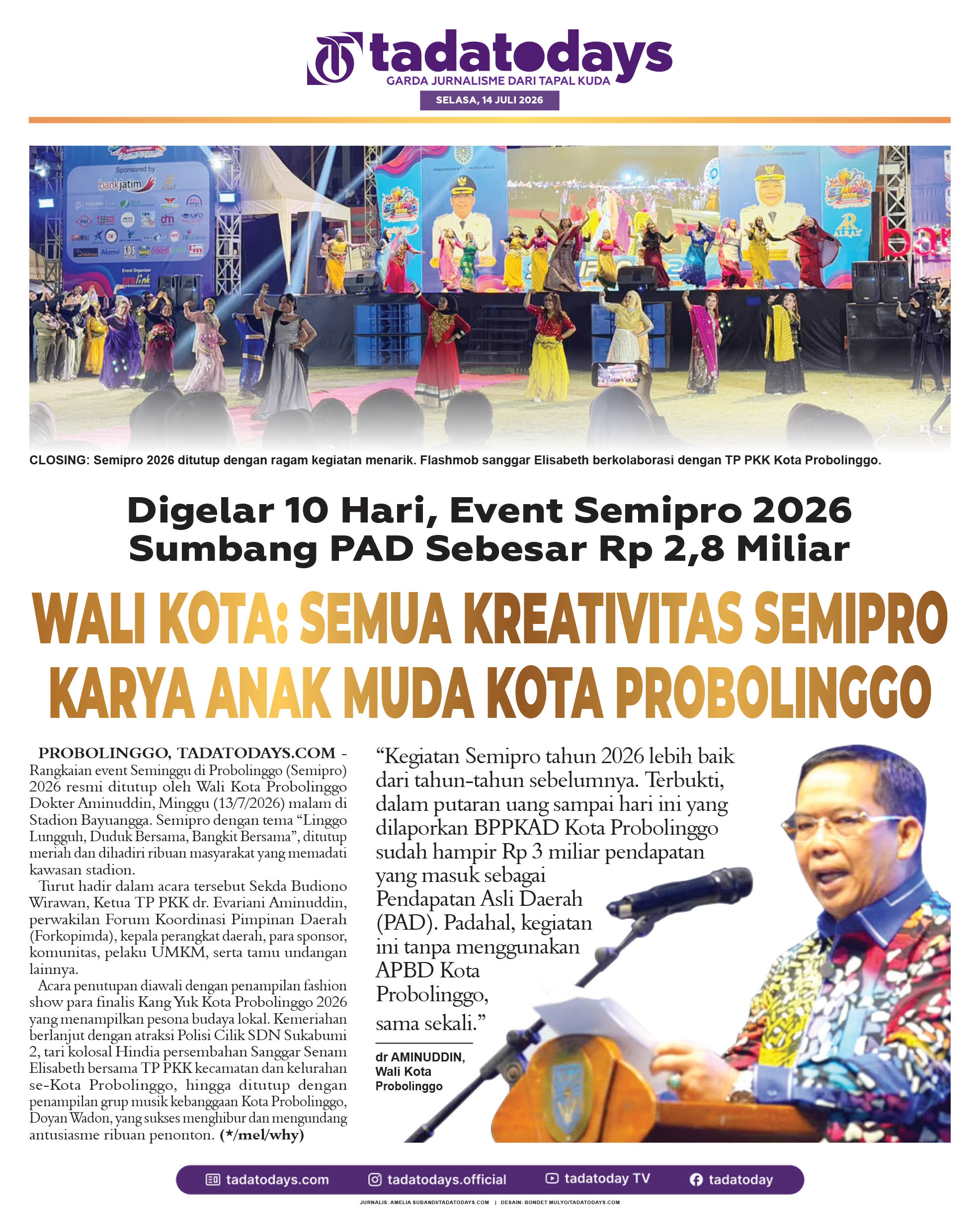 Digelar 10 Hari, Event Semipro 2026 Menyumbang PAD Sebesar Rp 2,8 Miliar